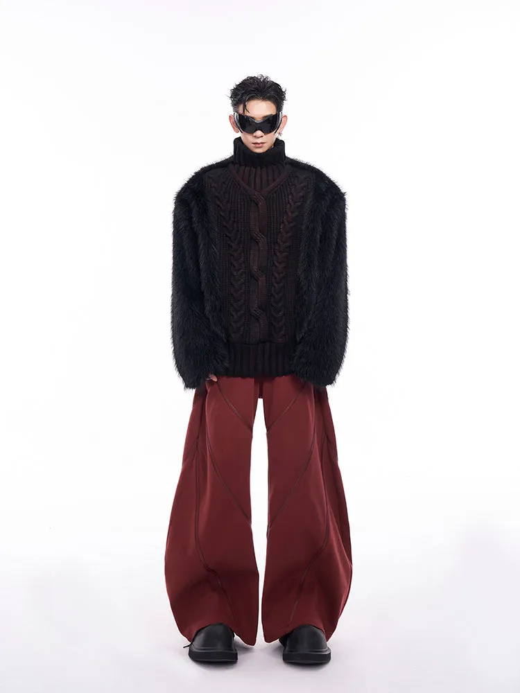 【24s Dec.】Fur Collar Knit Sweater