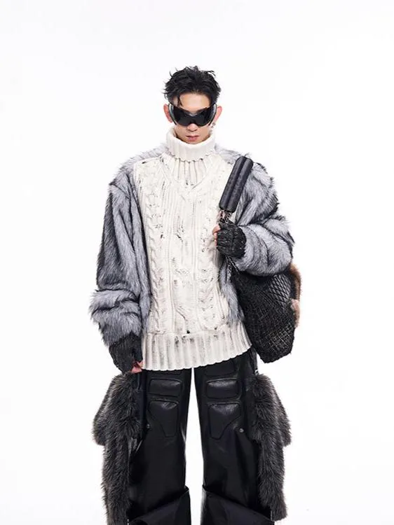 【24s Dec.】Fur Collar Knit Sweater