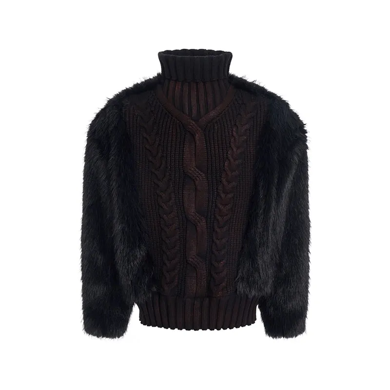 【24s Dec.】Fur Collar Knit Sweater