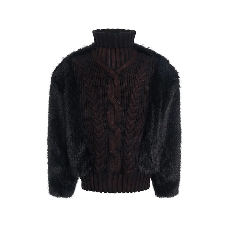【24s Dec.】Fur Collar Knit Sweater