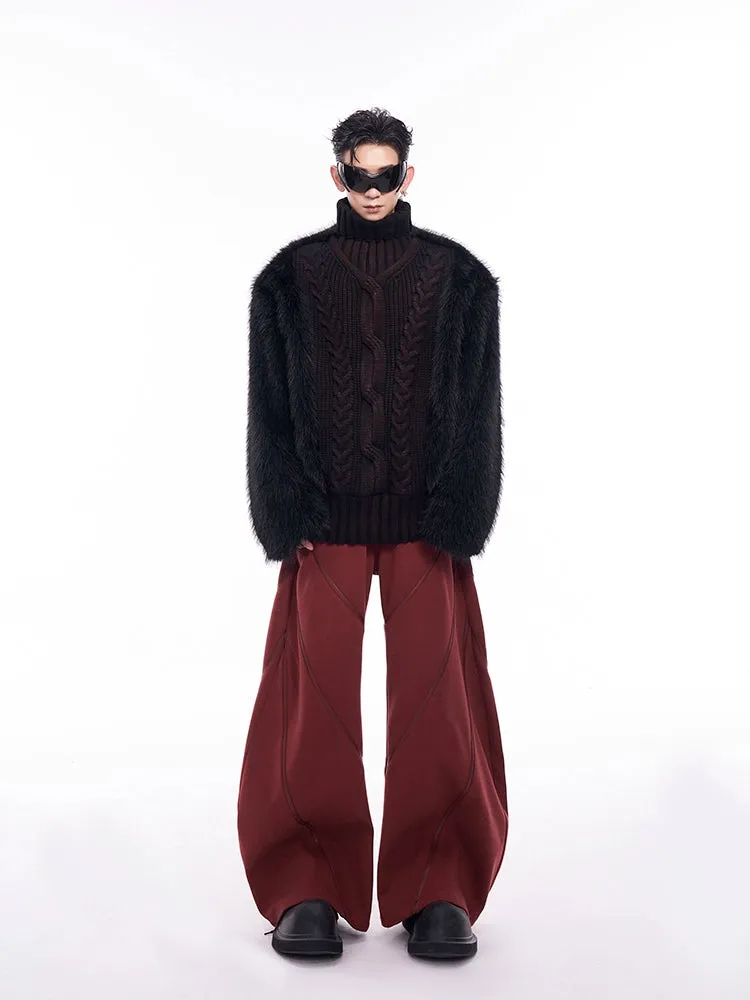 【24s Dec.】Fur Collar Knit Sweater