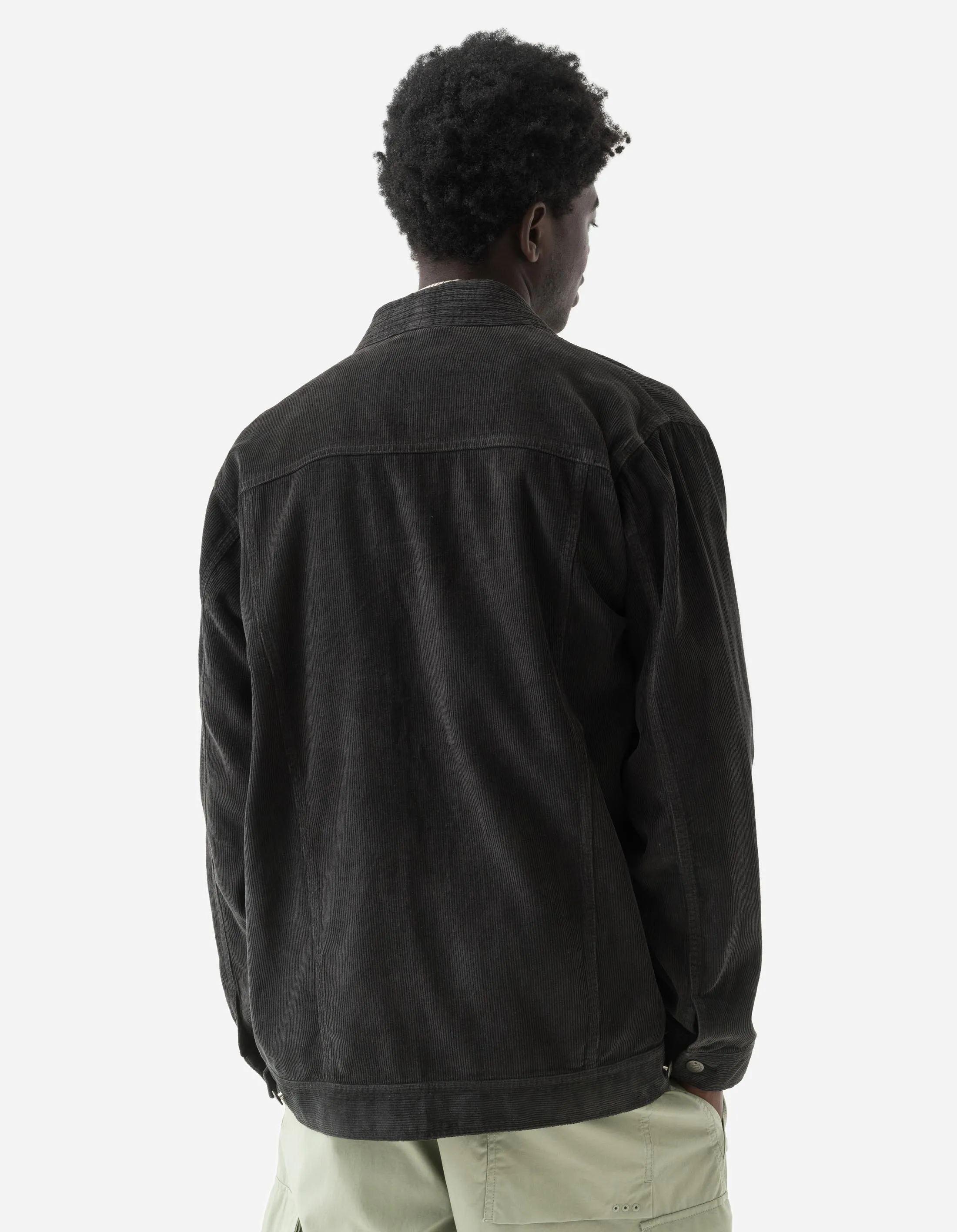 5289 Hemp Cord Trucker Kimono Black
