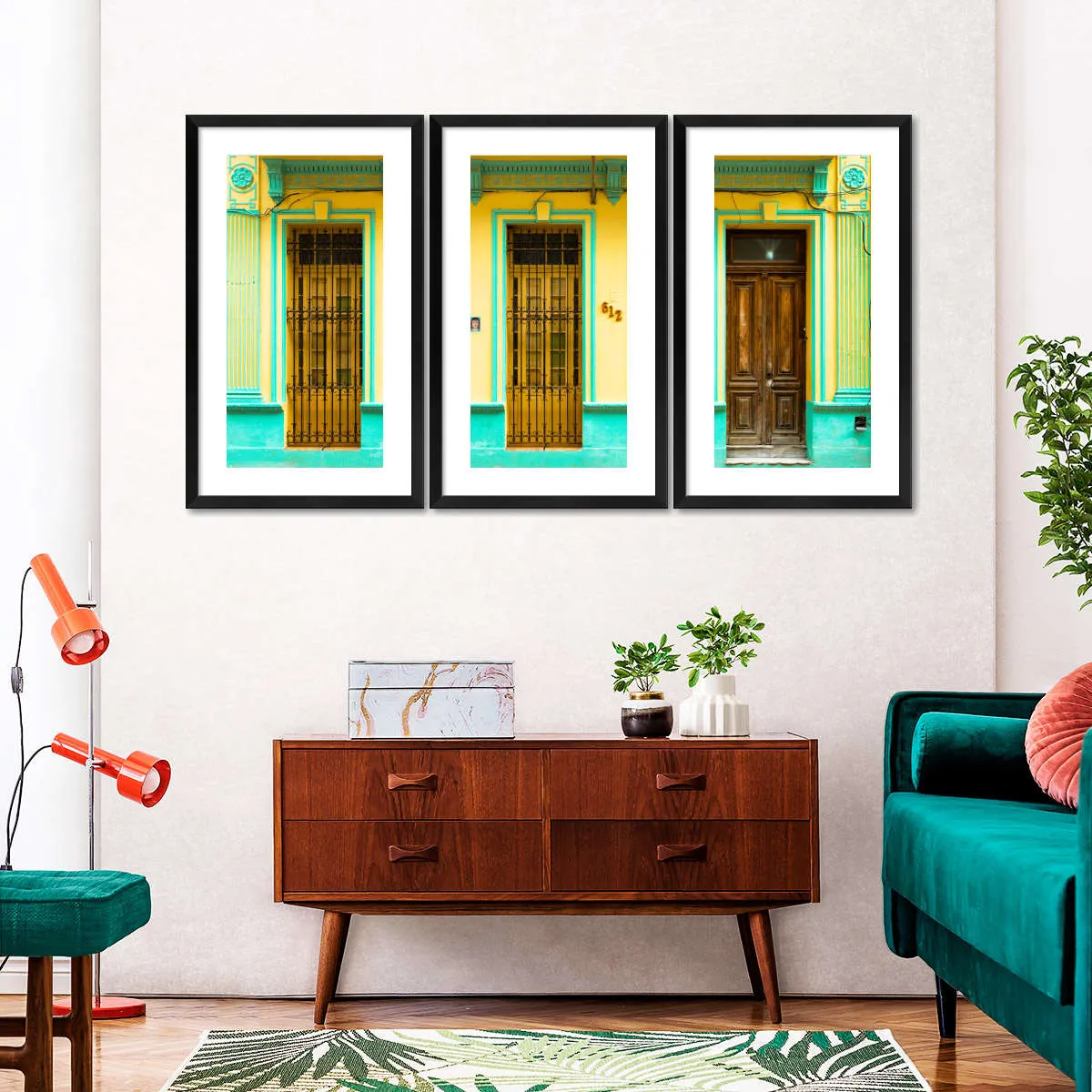 612 Street Havana Yellow And Green Wall Art