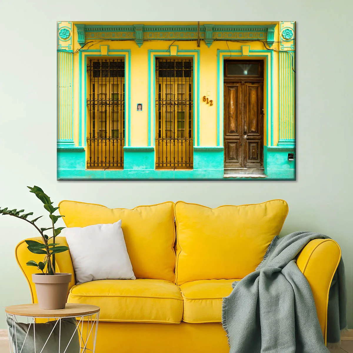 612 Street Havana Yellow And Green Wall Art