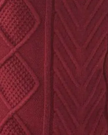 A-Line Cable Raglan Sweater in Cabernet | Cabernet