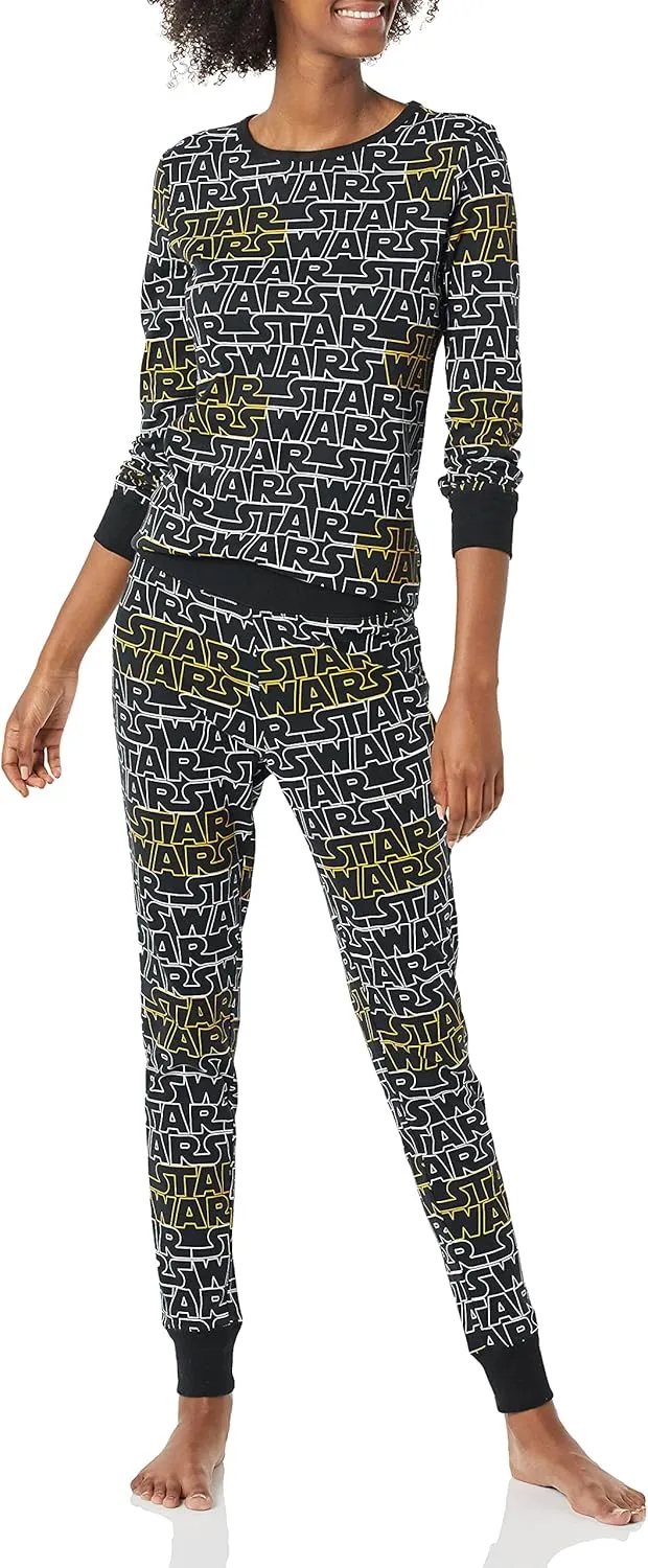 Amazon Essentials Disney | Marvel | Star Wars Women's Snug-Fit Cotton Pajama Sleepwear Sets
