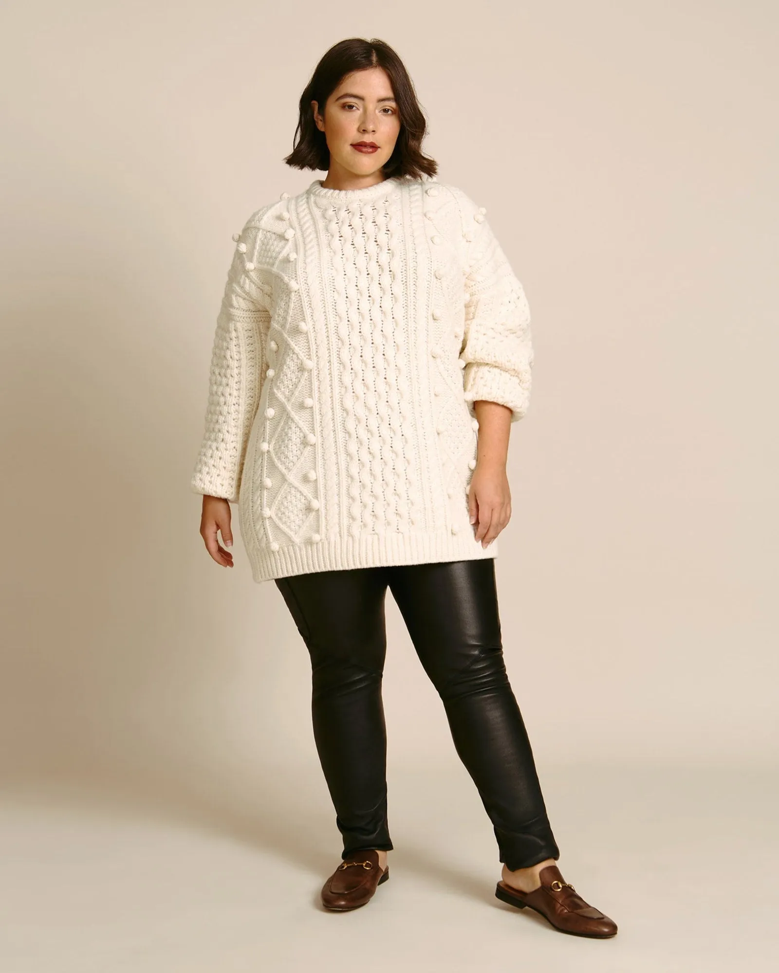 Aran Knit Sweater | Ivory