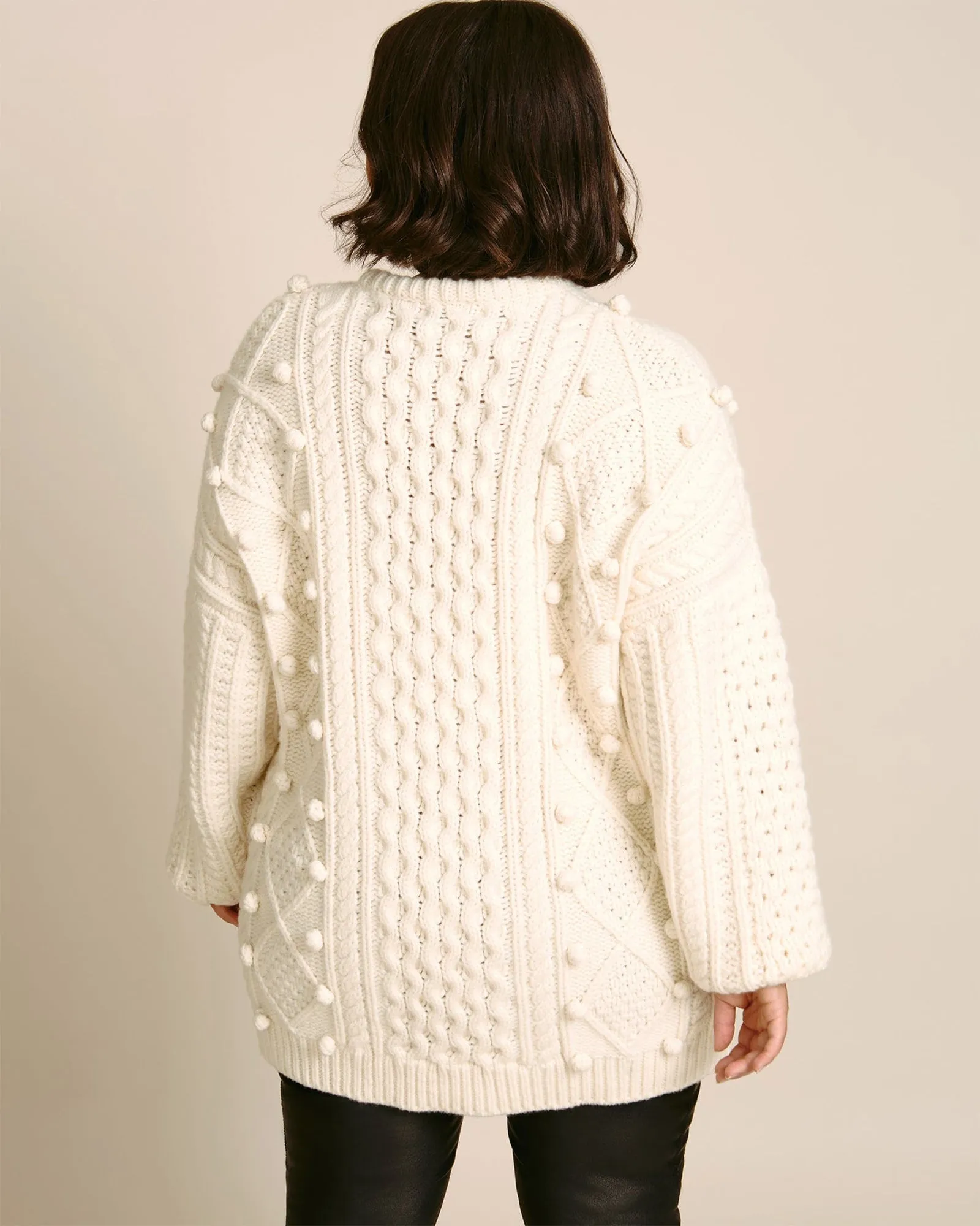 Aran Knit Sweater | Ivory