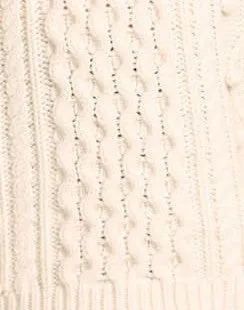 Aran Knit Sweater | Ivory