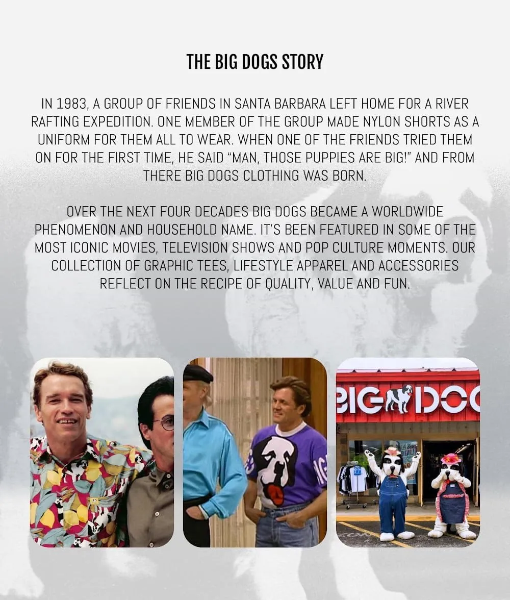 Big Dogs Brand Relaxation Badge Men's T-Shirts | Big and Tall Shirts for Men | Graphic Tees Men | Sizes Med-6x
