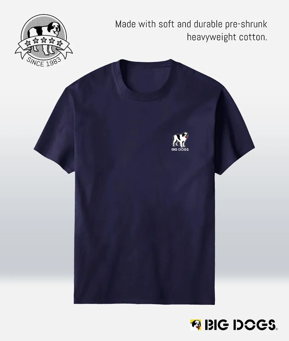 Big Dogs Brand Relaxation Badge Men's T-Shirts | Big and Tall Shirts for Men | Graphic Tees Men | Sizes Med-6x
