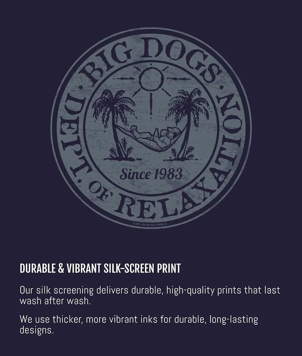 Big Dogs Brand Relaxation Badge Men's T-Shirts | Big and Tall Shirts for Men | Graphic Tees Men | Sizes Med-6x