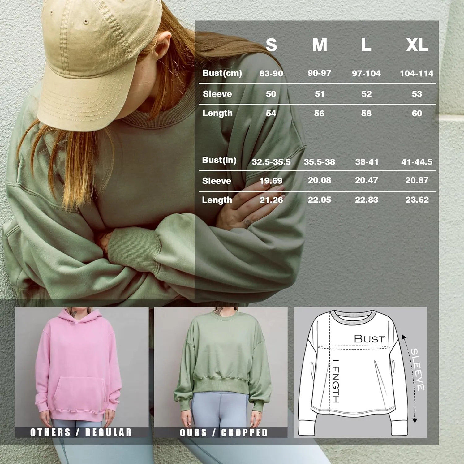 BRISIRA Sherpa Fleece Sweatshirts for Women: Crewneck sweatshirt Cropped Sherpa Lined Pullover Crop Sweater Warm Winter