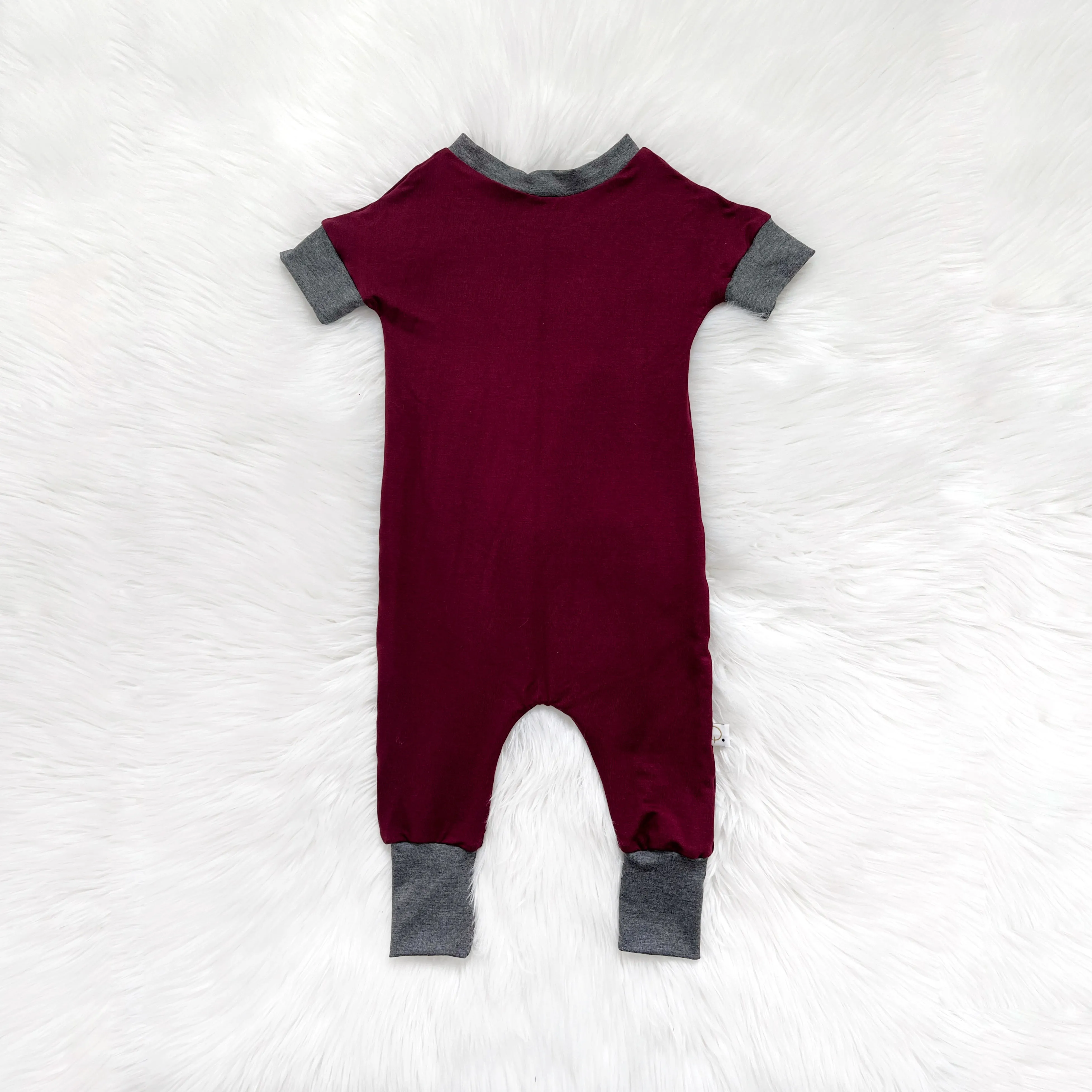 Burgundy Tee Romper