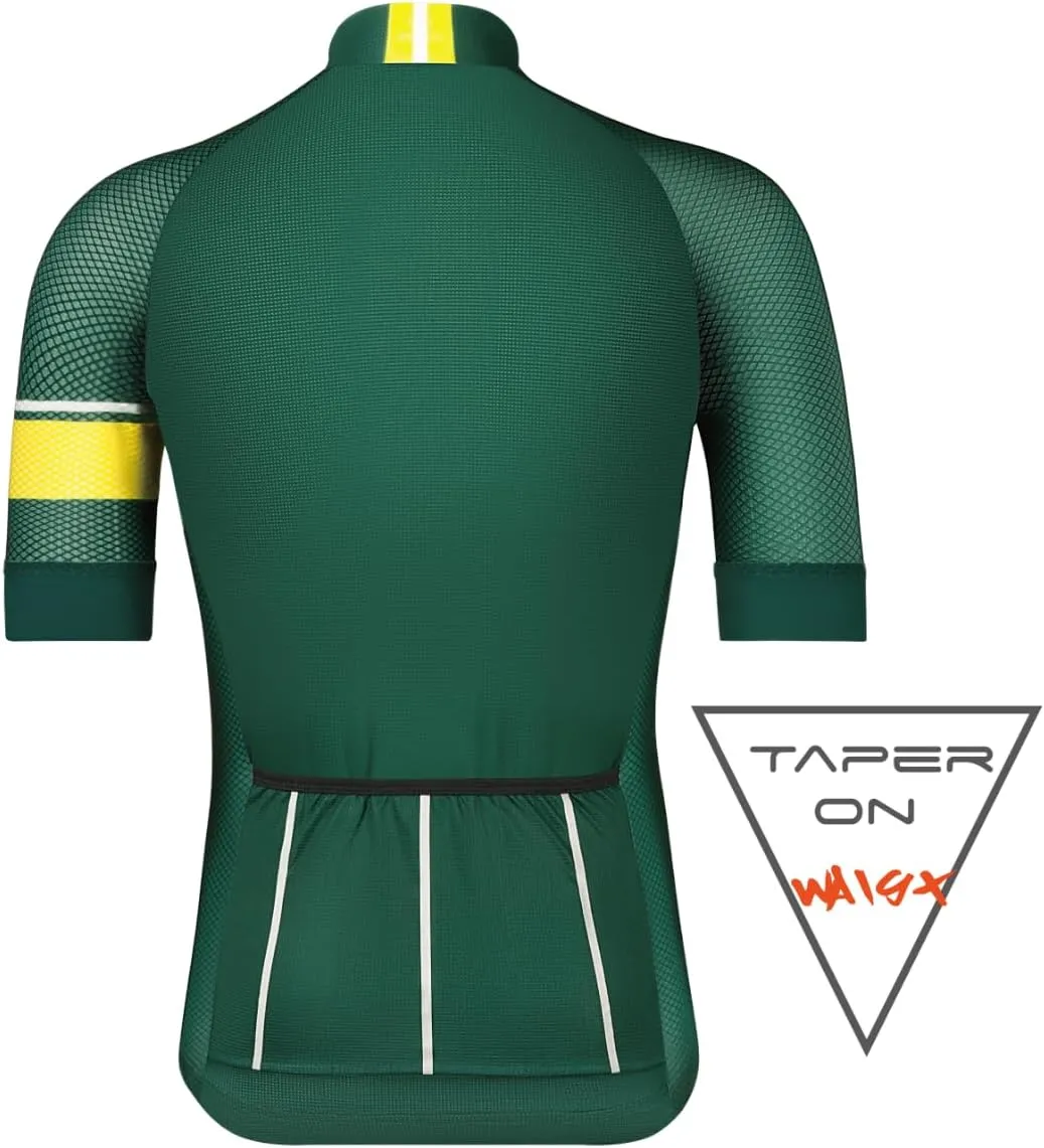 CEROTIPOLAR Snug Fit Men AirCool Cycling Jersey Bike Shirts UPF50 ,PRO Dry Fit Light Weight Fabric