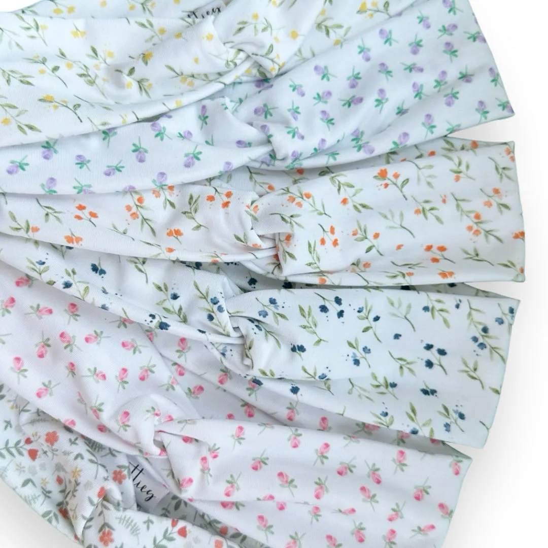 Dainty Floral (Blue) Knotties Headband