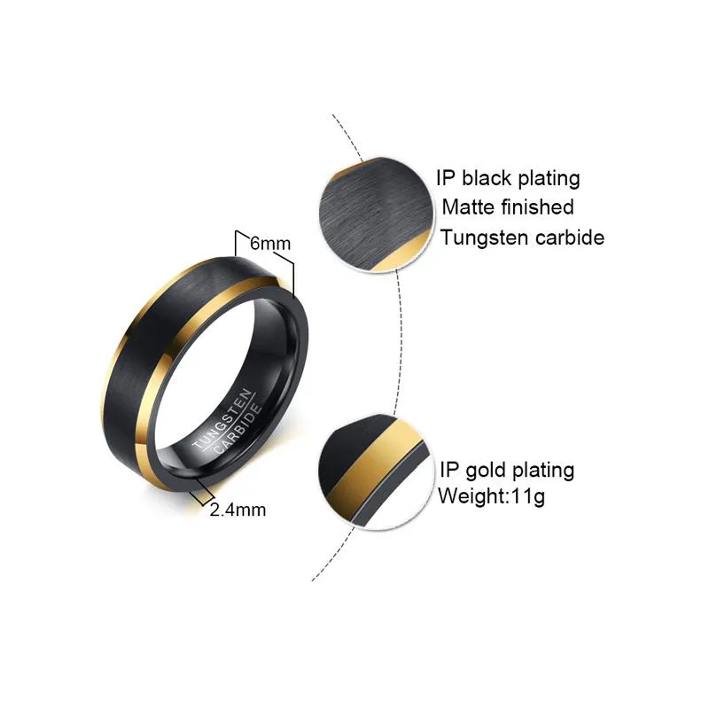 Egyptian Sands Matte Finished Brushed Tungsten Band