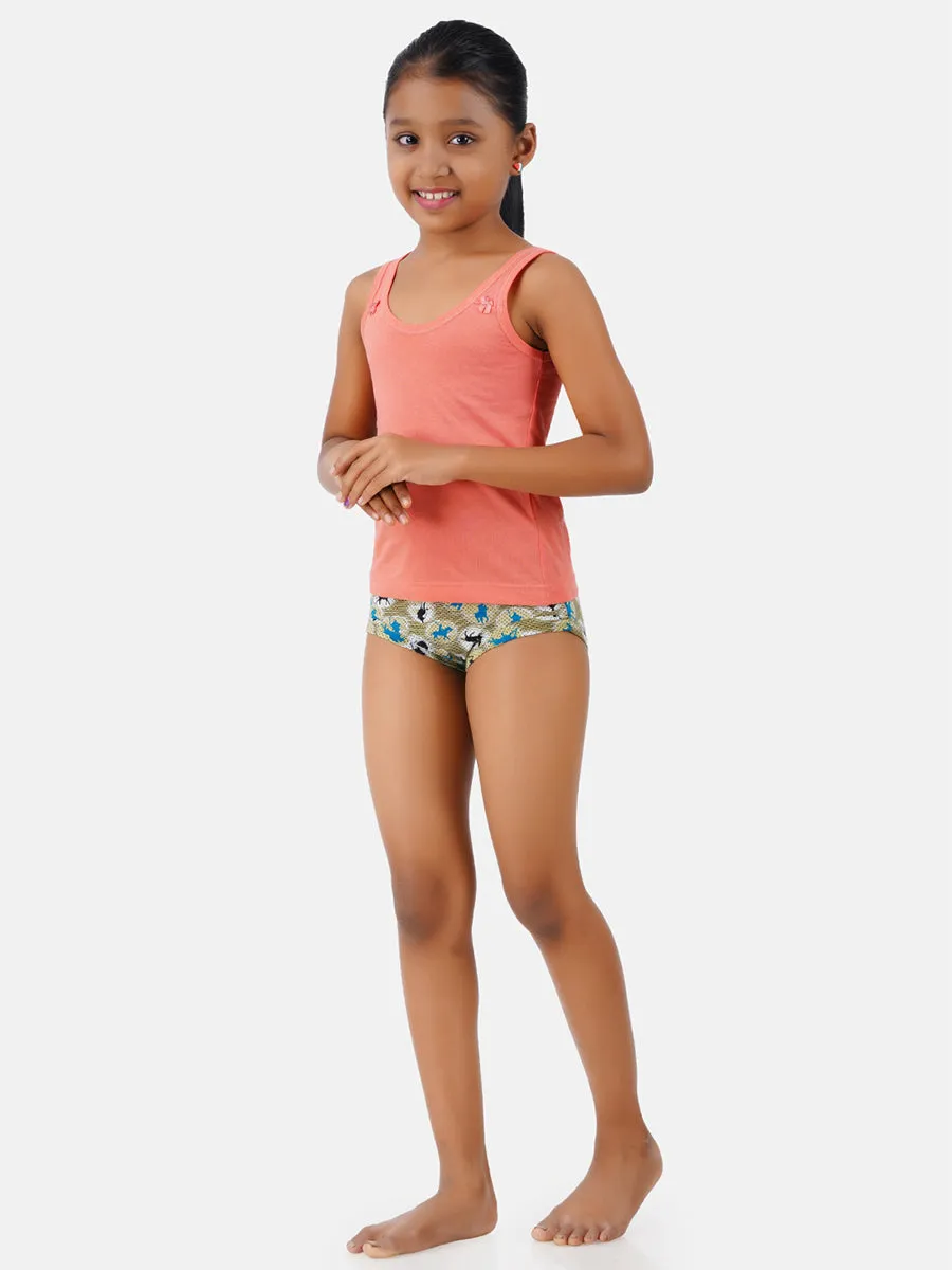 Girl's Printed soft combed jersey Snug Fit Panties (4 PCs Pack)