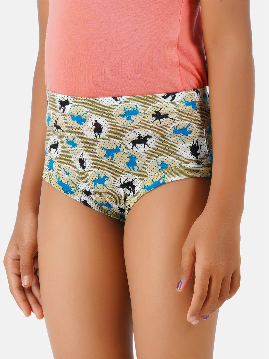 Girl's Printed soft combed jersey Snug Fit Panties (4 PCs Pack)