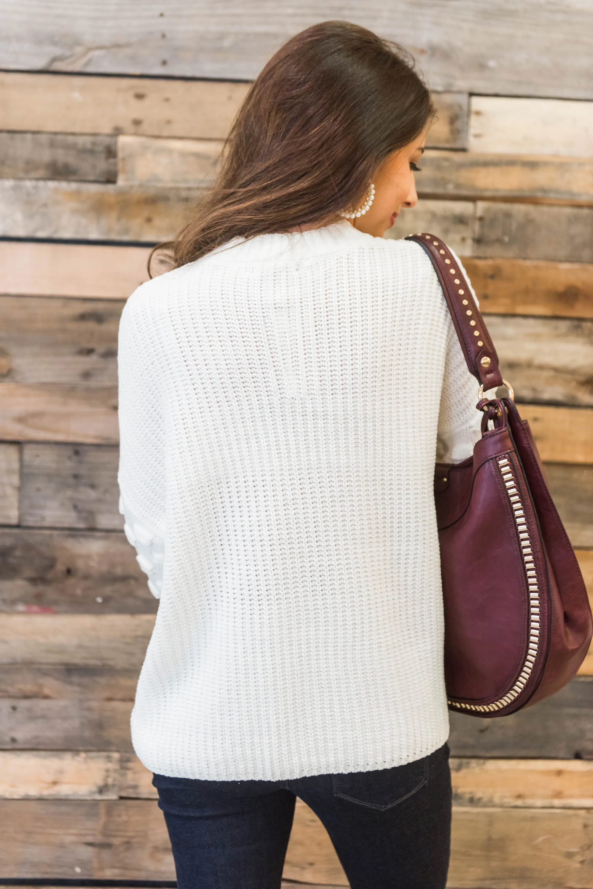 Ins And Outs Of Love Cream White Knit Sweater