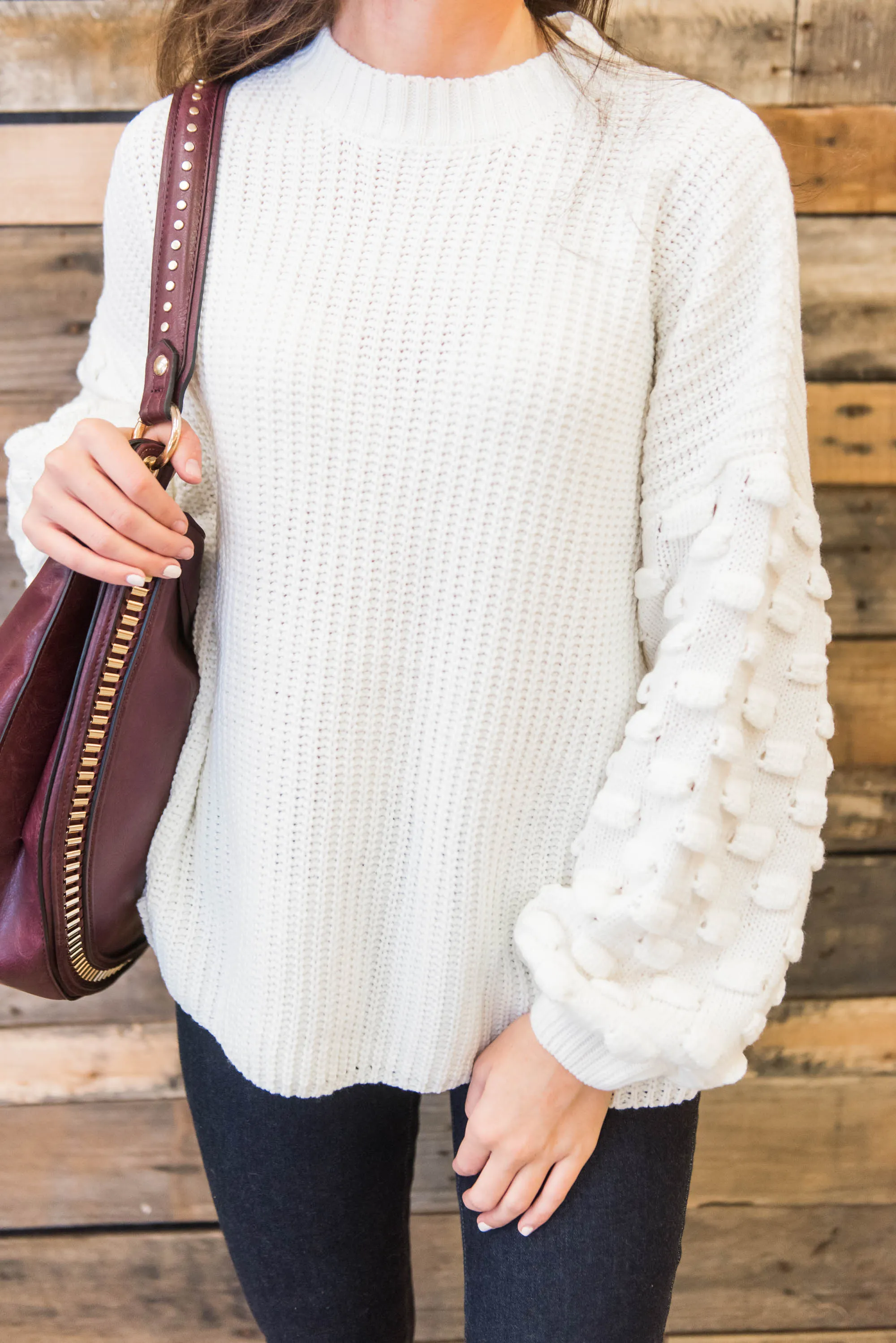 Ins And Outs Of Love Cream White Knit Sweater