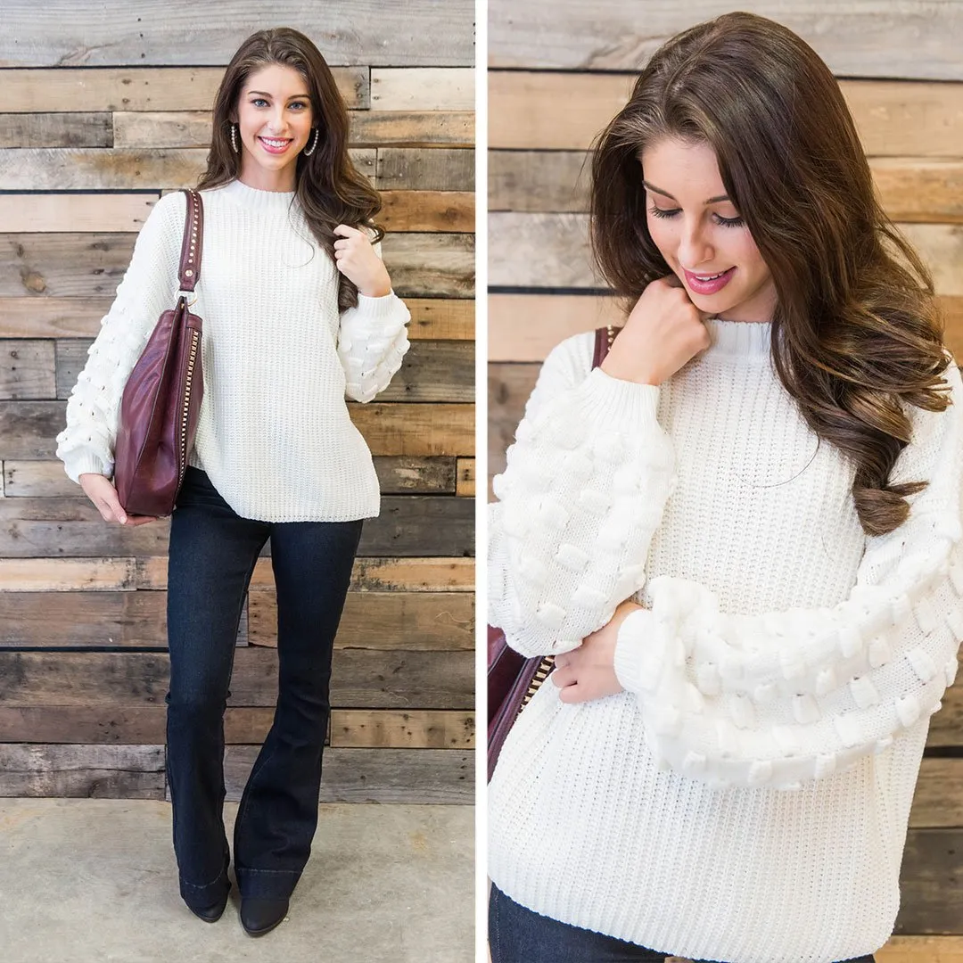 Ins And Outs Of Love Cream White Knit Sweater
