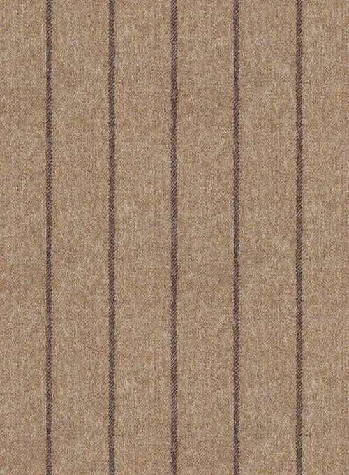Italian Wool Cashmere Brown Stripe Jacket
