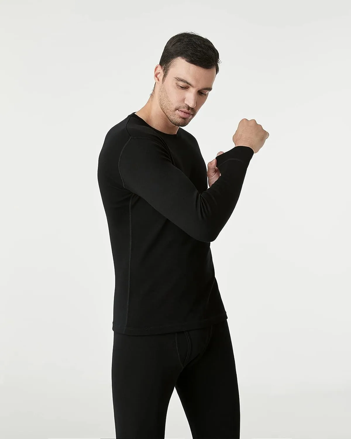 LAPASA Men 100% Merino Wool Shirt Base Layer Lightweight Midweight Thermal Top Long Sleeve Hunting Undershirt Warm Long John