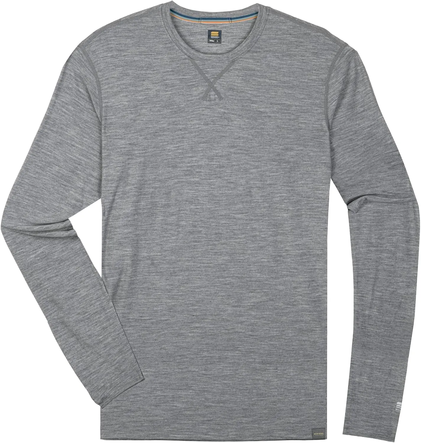 MERIWOOL Mens 100% Merino Wool Base Layer Lightweight Long Sleeve Thermal Shirt