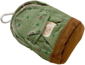 Mini Backpack Style Key Purse Pouch, Zipper Bags Keys Bag, Floral Design Wallets Mini Backpack Pendant Coin Purse(green)