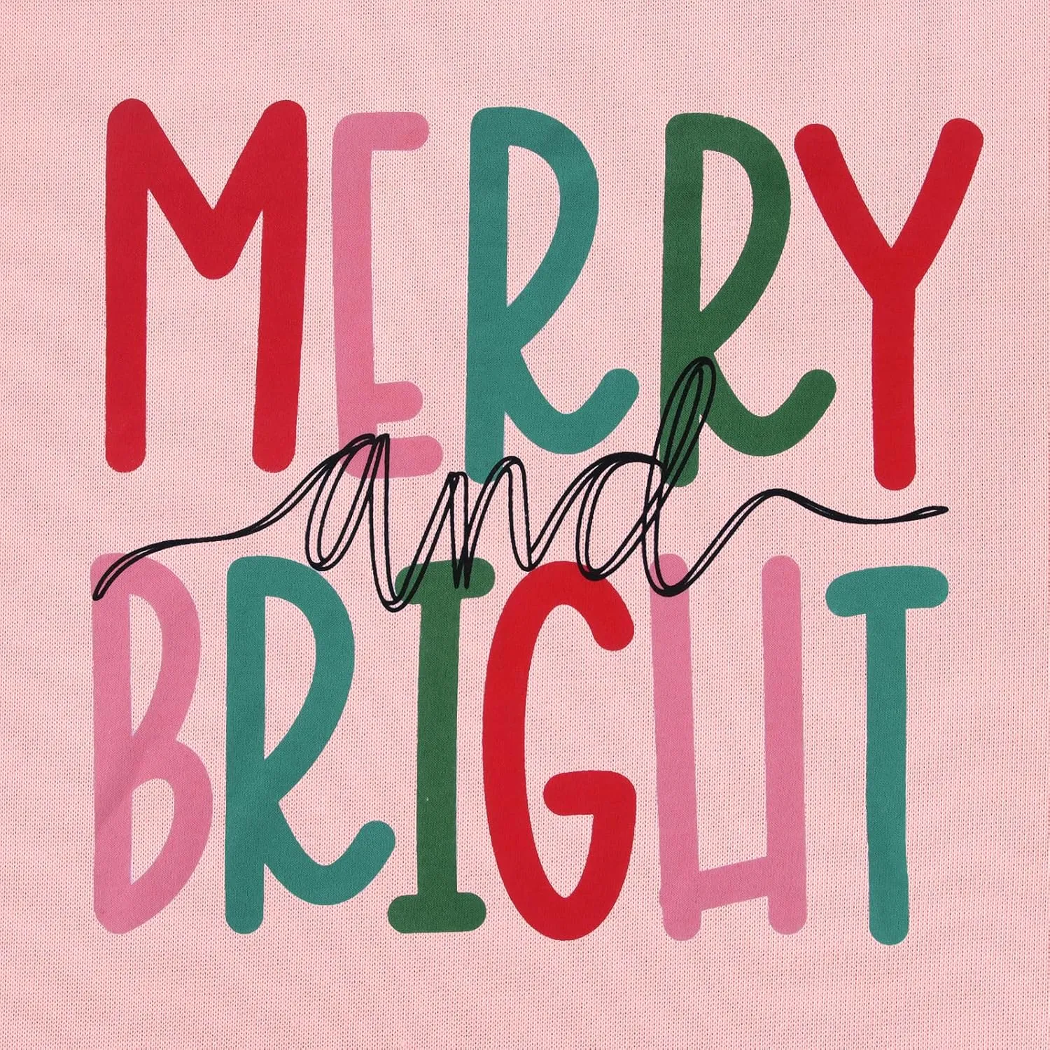 MODNTOGA Kids Boy Girl Merry and Bright Crewneck Sweatshirt Merry Christmas Sweatshirt Retro Xmas Long Sleeve Pullover Tops