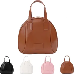 Multi-Layered Shell-Shaped Cosmetic Bag, Shell Shaped Make Up Bag with Compartments, Practicablek Large Capacity Organizer Toiletry Leather Makeup Bags with Handle for Women (Coffee)
