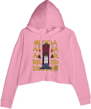 Mustard! Not Like Us Tv Off Cropped Fleece Hoodie, Soft & Cozy, Trendy Fit