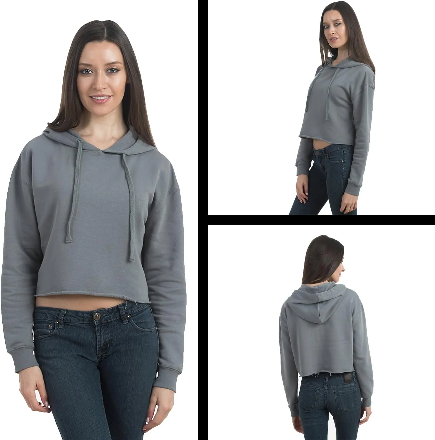 Mustard! Not Like Us Tv Off Cropped Fleece Hoodie, Soft & Cozy, Trendy Fit