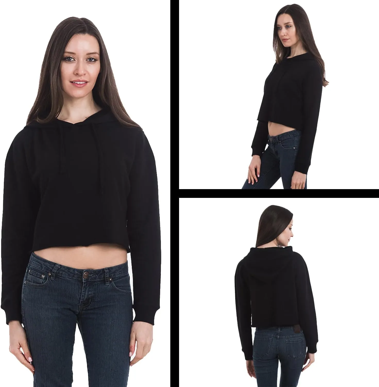 Mustard! Not Like Us Tv Off Cropped Fleece Hoodie, Soft & Cozy, Trendy Fit
