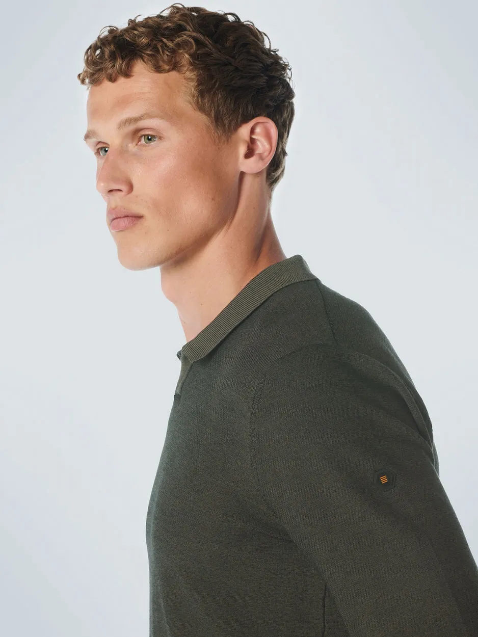 Pullover Polo 2 Coloured Jacquard | Dark Green