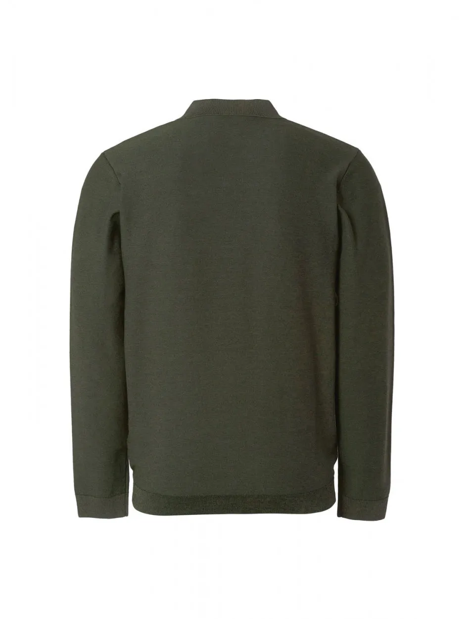 Pullover Polo 2 Coloured Jacquard | Dark Green