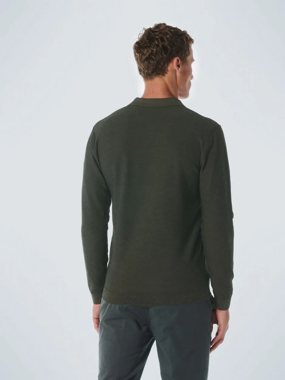 Pullover Polo 2 Coloured Jacquard | Dark Green