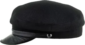 Sterkowski Maciejowka Model 4 Wool Fiddler Cap | Warm Breathable Greek Style Cap with Leather Visor