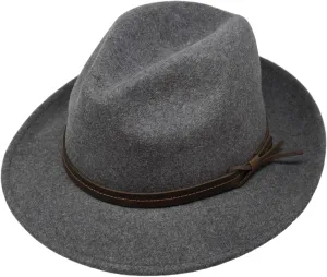 The Stoker - Lightweight Wide Brim - Water Resistant - Fedora Trilby Style Felt Hat
