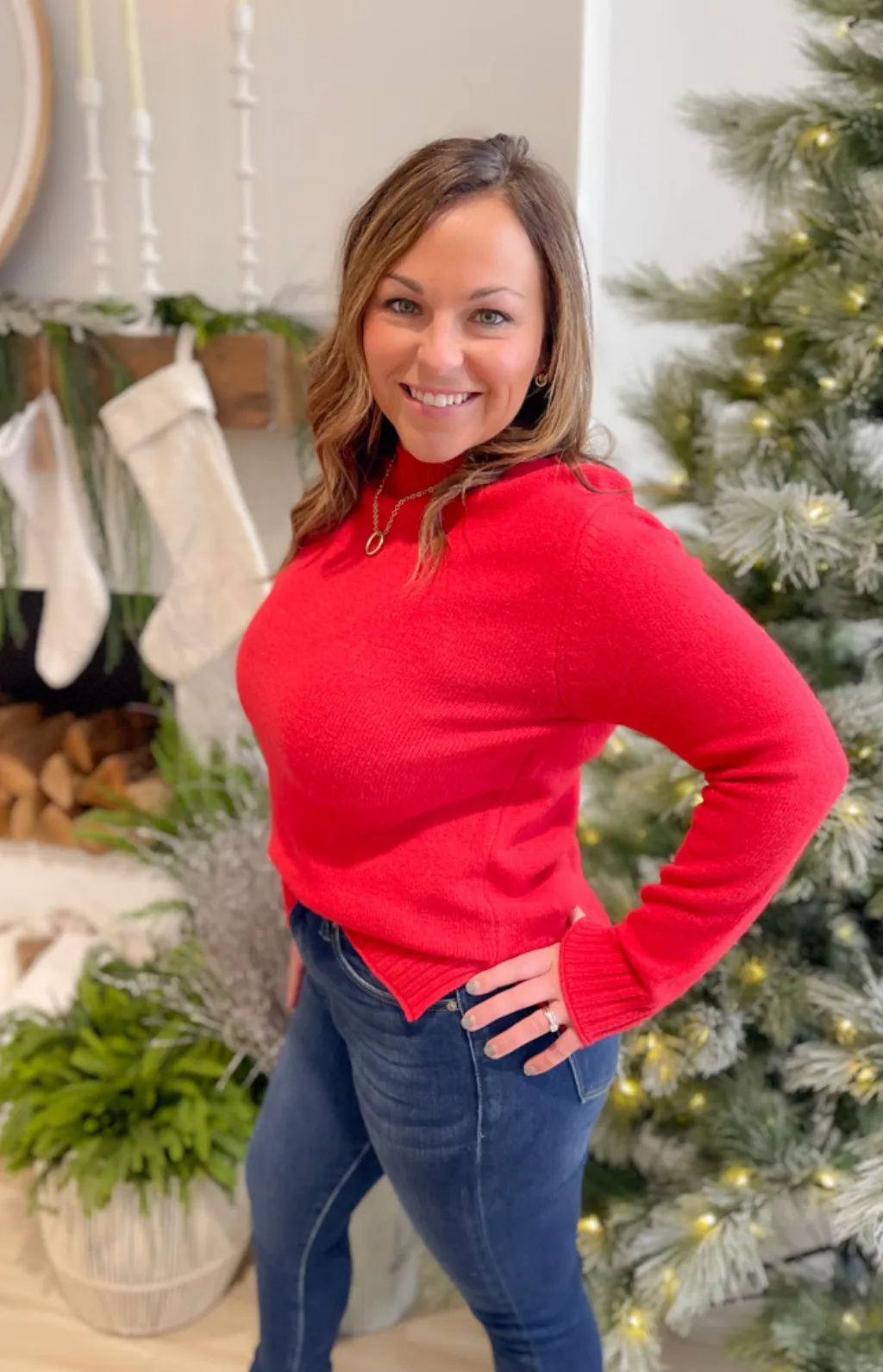 Valerie Red Knit Sweater