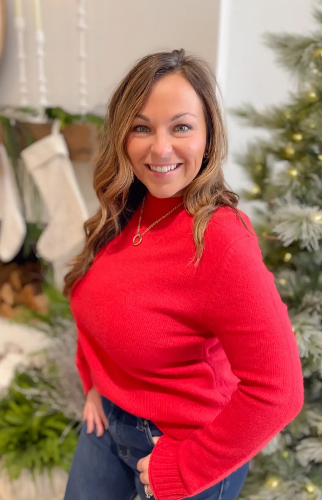Valerie Red Knit Sweater