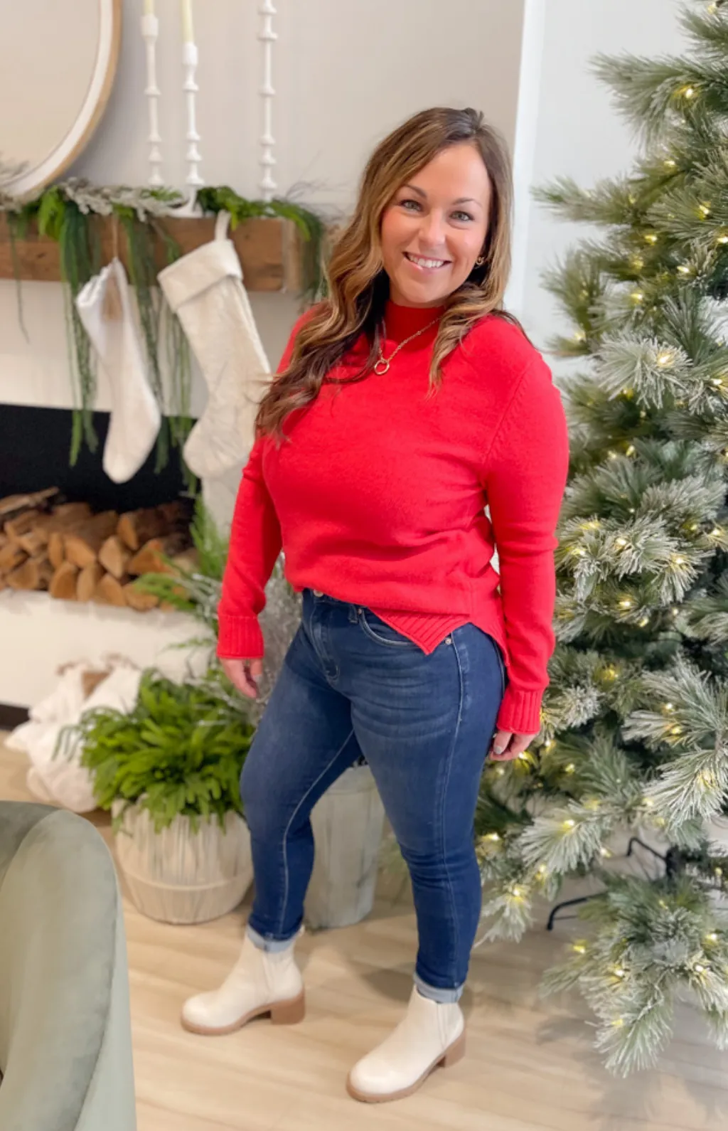 Valerie Red Knit Sweater