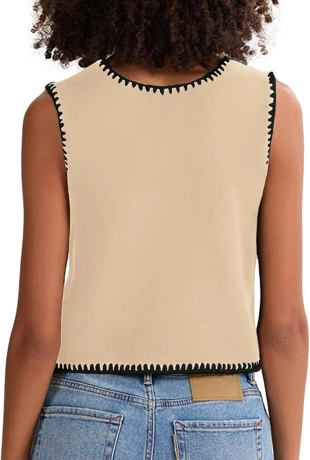 Womens Sweater Vest Sleeveless Button Down Tank Tops Spring Summer Cropped Cardigan 2025 Knit Top